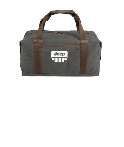 Vintage Jeep Embroidered Port Authority ® Cotton Canvas Duffel