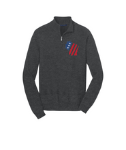 Wisconsin Veteran Port Authority 1/2-Zip Embroidered Sweater