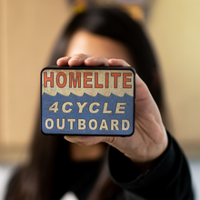 Vintage Homelite Outboard Advertisement on a Boxanne Bluetooth Speaker by Retro Boater