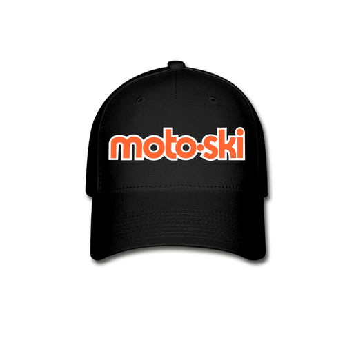 Moto-Ski Snowmobile Baseball Cap - black