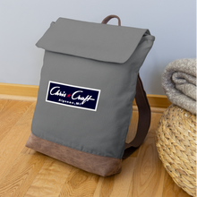 Vintage Chris Craft of Algonac Michigan Canvas Backpack - gray/brown