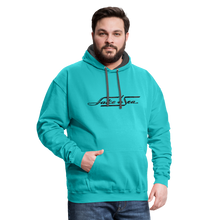 Vintage Lake N' Sea Contrast Hoodie - scuba blue/asphalt