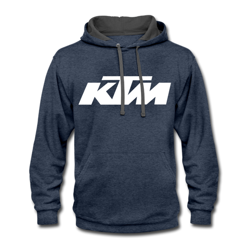 Classic Stryler KTM Motorcycle Contrast Hoodie - indigo heather/asphalt