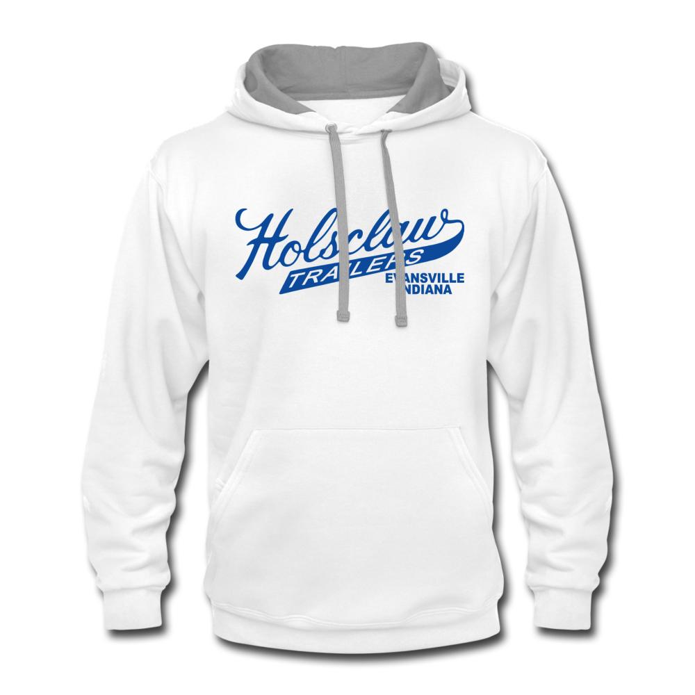 Holsclaw Trailers Contrast Hoodie - white/gray