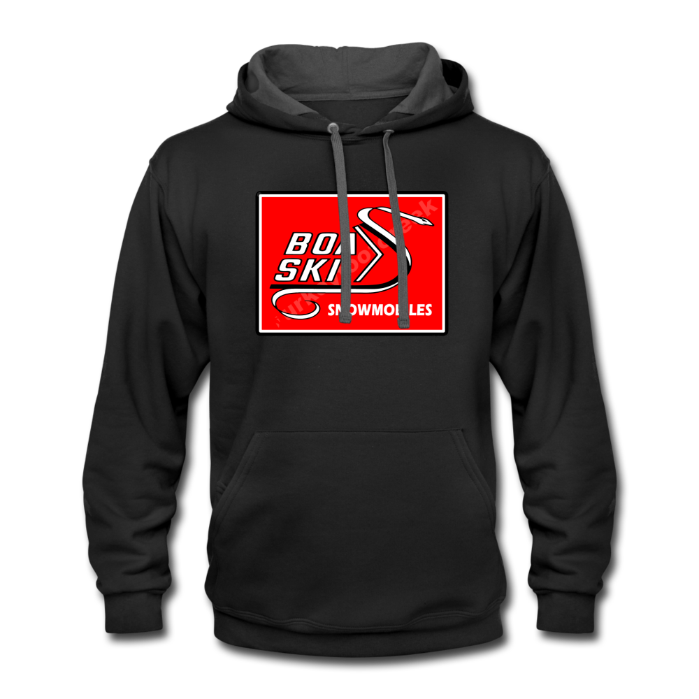 Vintage Boa Ski Snowmobiles Contrast Hoodie