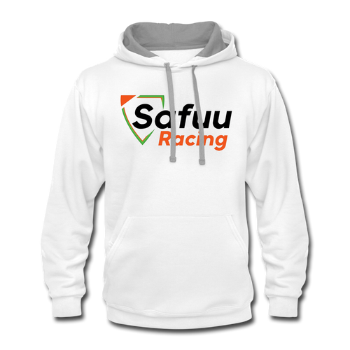 SAFUU Racing Contrast Hoodie - white/gray