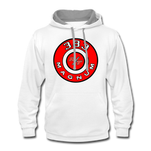 Vintage Dodge 383 Magnum Pie Tin Contrast Hoodie - white/gray