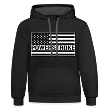 Gary Ford Powerstroke Flag Front Truck back Contrast Hoodie - black/asphalt