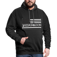 Gary Ford Powerstroke Flag Front Truck back Contrast Hoodie - black/asphalt