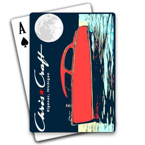 Vintage Chris Craft Sedan Playing Cards