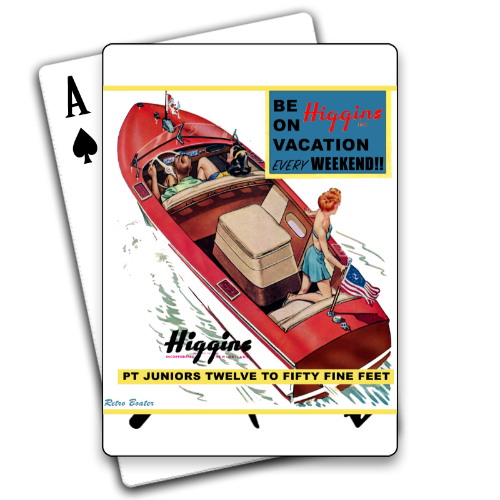 Classic Higgins Sport Speedster in Red and White Advertisemnt Playing Cards