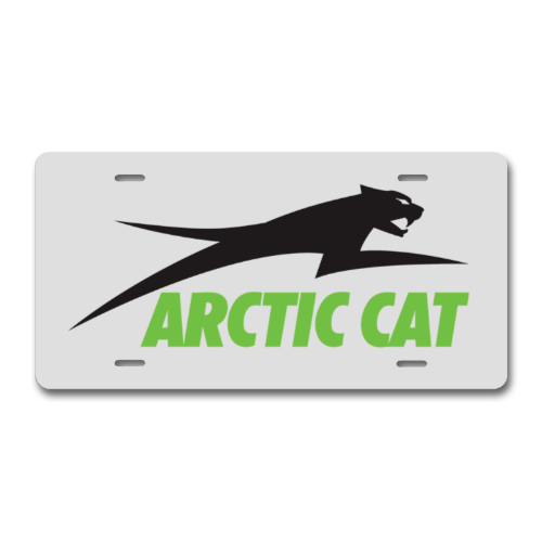 Vintage Arctic Cat Silver Gloss License Plates