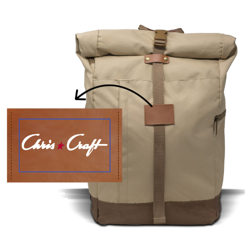 Vintage Chris Craft in White and Red Star ElDorado Roll Top Pack (Tan)