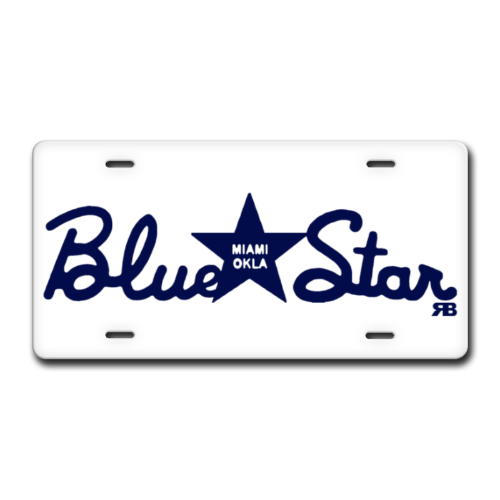 Blue Start Boats of Miami Oklahoma Silver Gloss License Plate