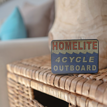 Vintage Homelite Outboard Advertisement on a Boxanne Bluetooth Speaker by Retro Boater